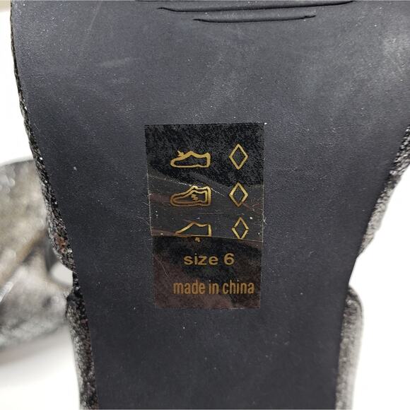 Michael Antonio Womens Ankle Strap Metallic Heels Size 6 - Picture 8 of 9